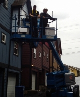 Spike installation under eaves in SW seattle