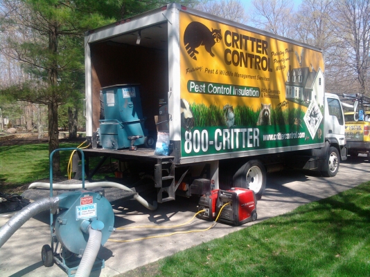 Critter Control Truck with Insulation Equipment